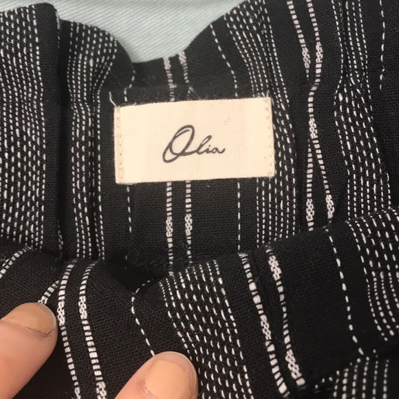 Black Stripe Button Down Skirt - Picture 3 of 5